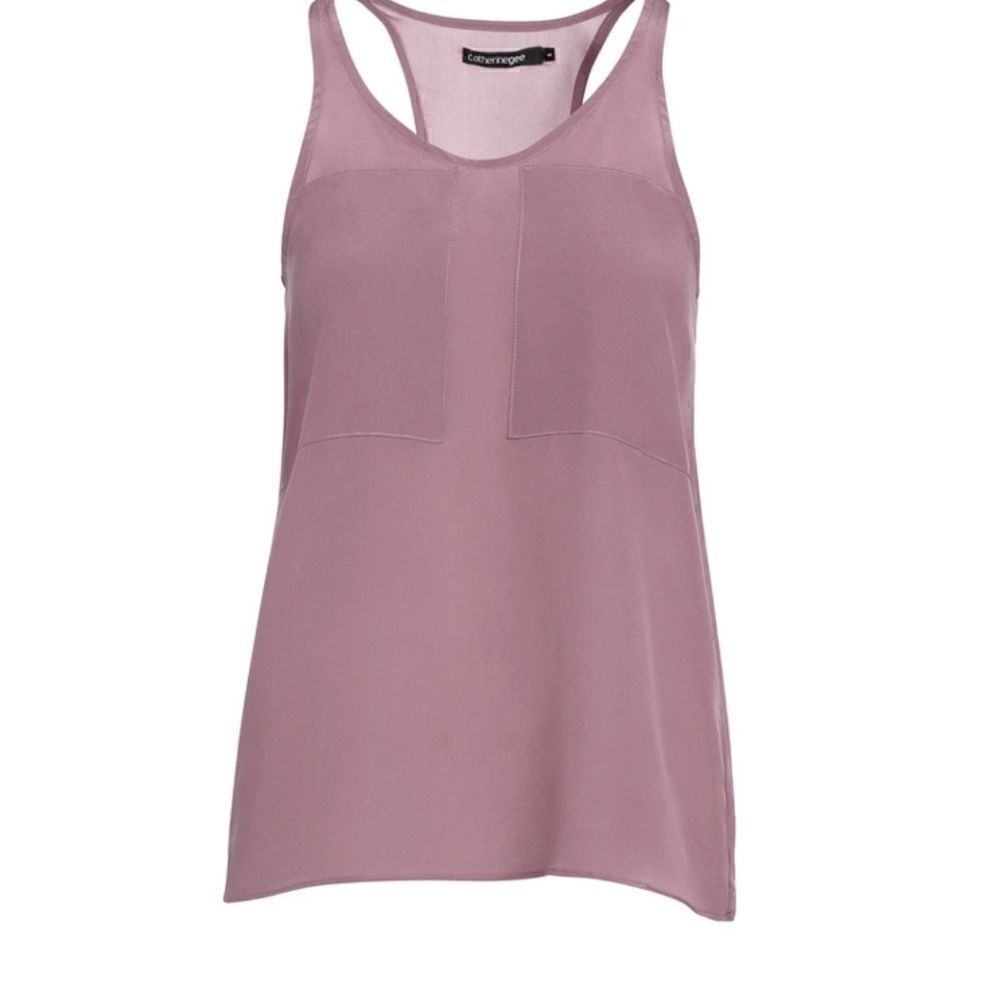 Catherine Gee Dusty Lavender Crepe de Chine Tank